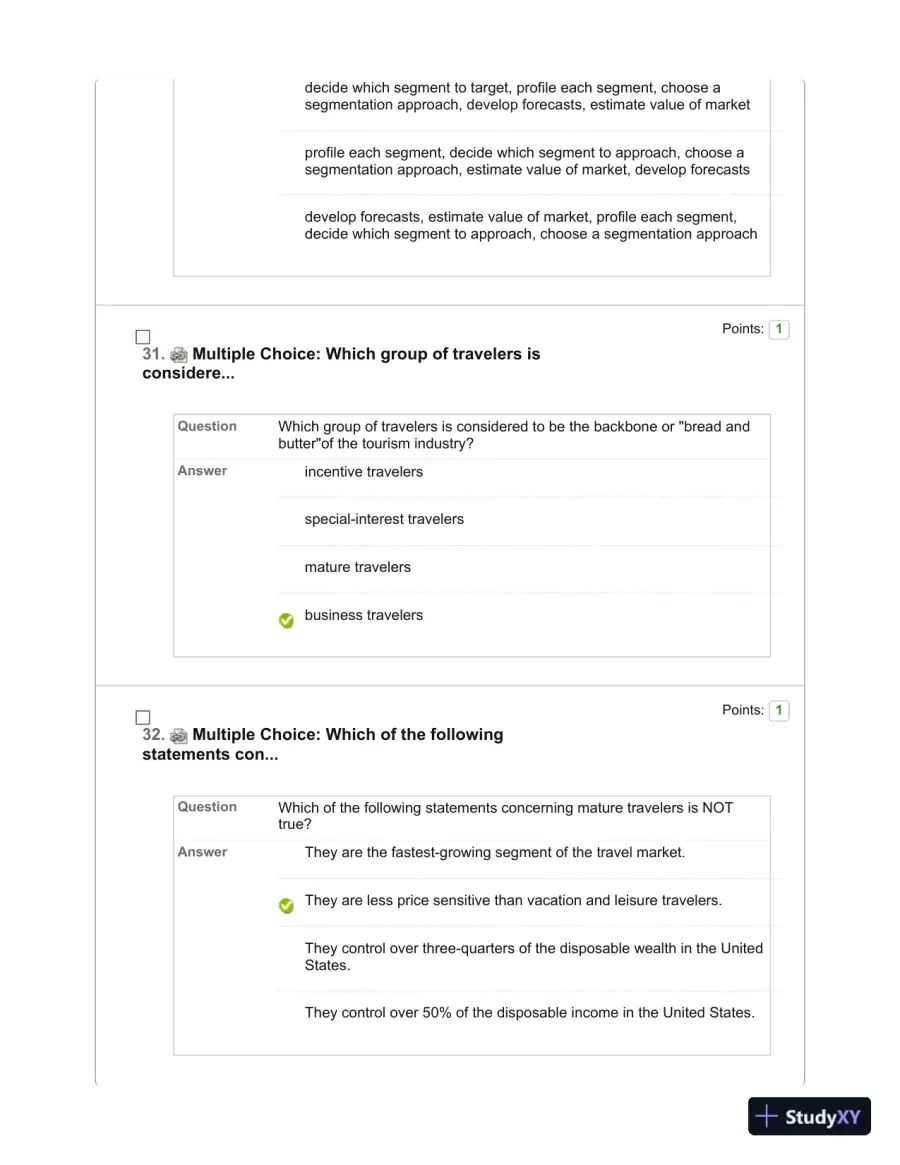 Tourism: The Business of Hospitality and Travel, 5th Edition Test Bank, page 23