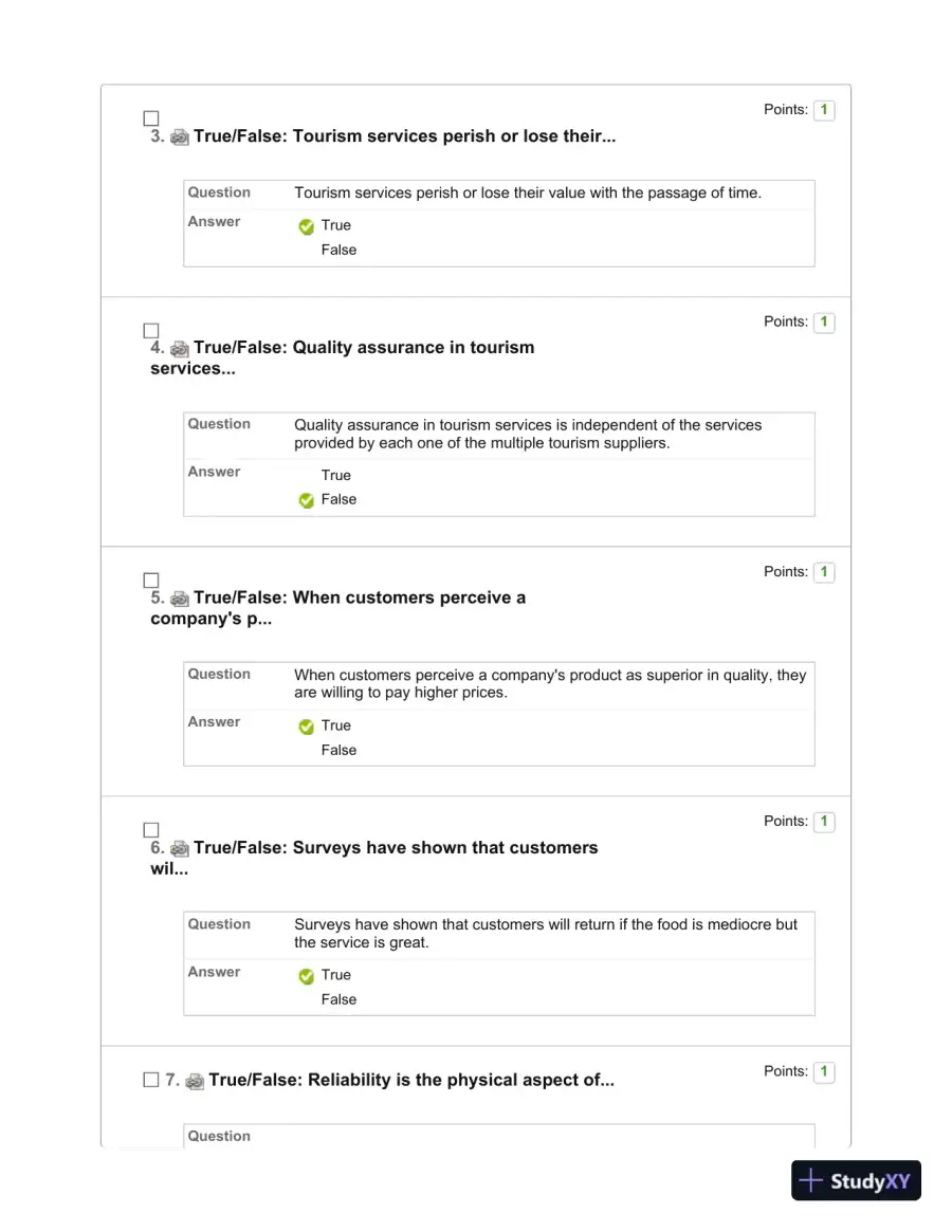 Tourism: The Business of Hospitality and Travel, 5th Edition Test Bank, page 27