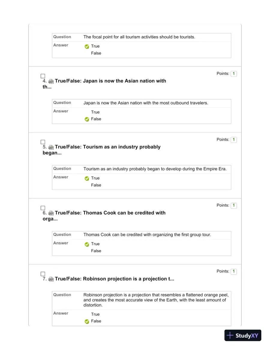 Tourism: The Business of Hospitality and Travel, 5th Edition Test Bank, page 3
