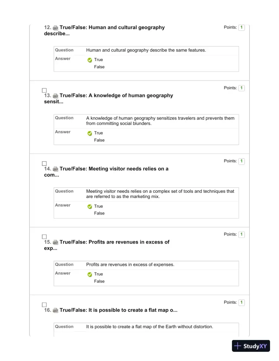 Tourism: The Business of Hospitality and Travel, 5th Edition Test Bank, page 5
