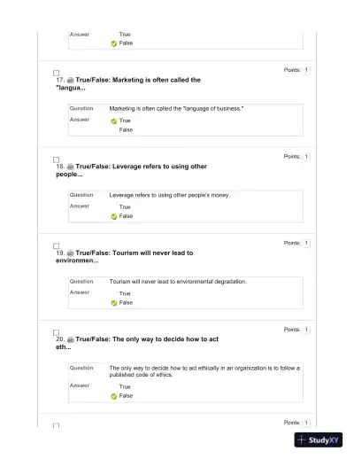 Tourism: The Business of Hospitality and Travel, 5th Edition Test Bank - Page 6 preview image