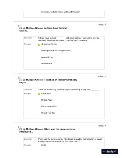 Tourism: The Business of Hospitality and Travel, 5th Edition Test Bank - Page 8 preview image