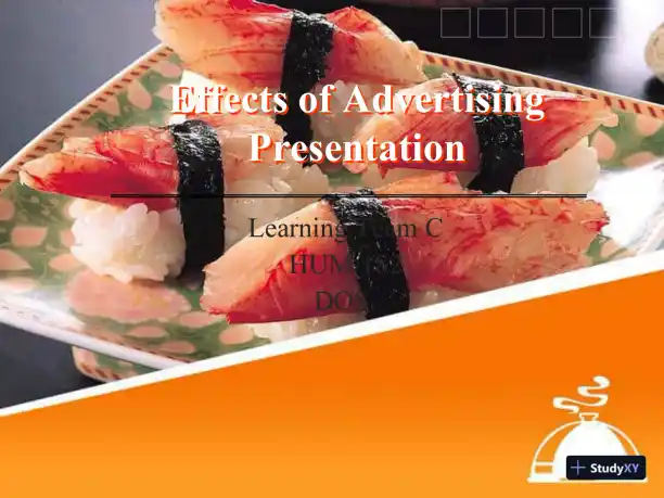 Effects Of Advertising Presentation 1 - Page 1 preview image