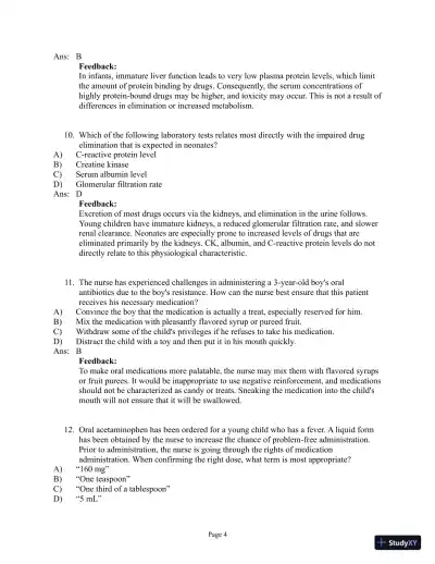 Abrams' Clinical Drug Therapy: Rationales for Nursing Practice, 11th Edition Test Bank - Page 12 preview image