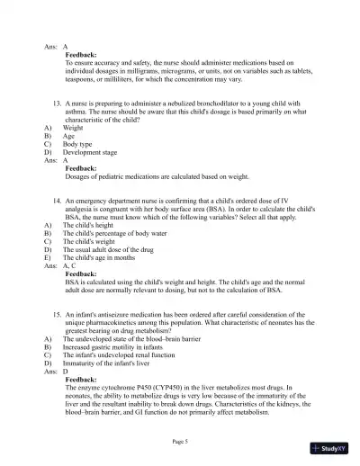 Abrams' Clinical Drug Therapy: Rationales for Nursing Practice, 11th Edition Test Bank - Page 13 preview image
