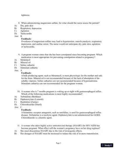 Abrams' Clinical Drug Therapy: Rationales for Nursing Practice, 11th Edition Test Bank - Page 18 preview image