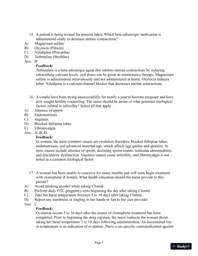Abrams' Clinical Drug Therapy: Rationales for Nursing Practice, 11th Edition Test Bank - Page 20 preview image