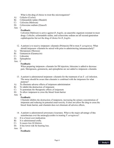 Abrams' Clinical Drug Therapy: Rationales for Nursing Practice, 11th Edition Test Bank - Page 26 preview image