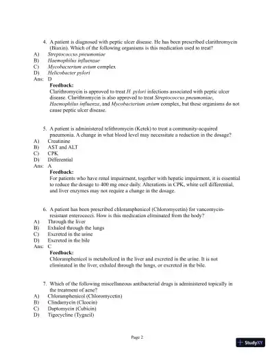 Abrams' Clinical Drug Therapy: Rationales for Nursing Practice, 11th Edition Test Bank - Page 31 preview image