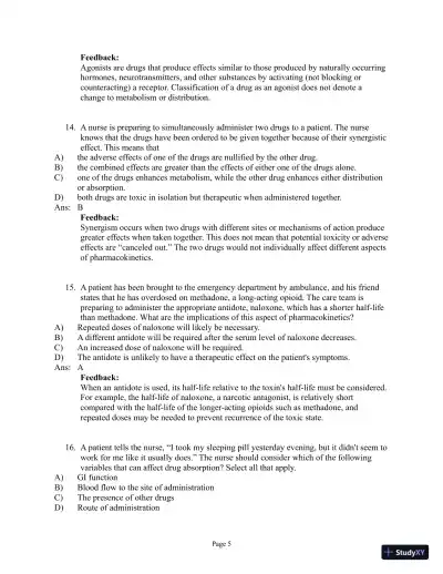 Abrams' Clinical Drug Therapy: Rationales for Nursing Practice, 11th Edition Test Bank - Page 6 preview image