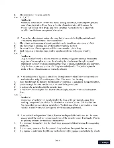 Abrams' Clinical Drug Therapy: Rationales for Nursing Practice, 11th Edition Test Bank - Page 7 preview image