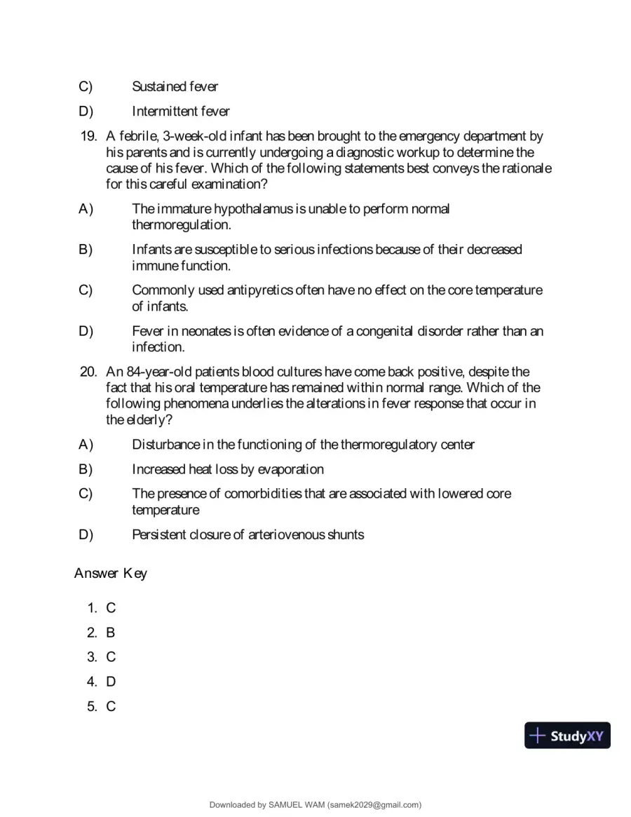 Test Bank for Applied Pathophysiology: A Conceptual Approach to the Mechanisms of Disease, 3rd Edition (Chapters 1-18), page 17
