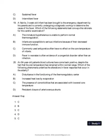 Test Bank for Applied Pathophysiology: A Conceptual Approach to the Mechanisms of Disease, 3rd Edition (Chapters 1-18) - Page 17 preview image