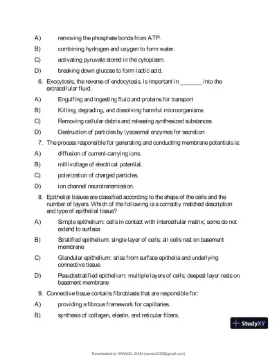 Test Bank for Applied Pathophysiology: A Conceptual Approach to the Mechanisms of Disease, 3rd Edition (Chapters 1-18) - Page 3 preview image
