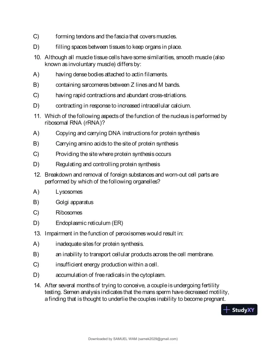 Test Bank for Applied Pathophysiology: A Conceptual Approach to the Mechanisms of Disease, 3rd Edition (Chapters 1-18), page 4