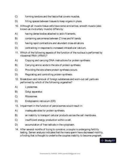 Test Bank for Applied Pathophysiology: A Conceptual Approach to the Mechanisms of Disease, 3rd Edition (Chapters 1-18) - Page 4 preview image