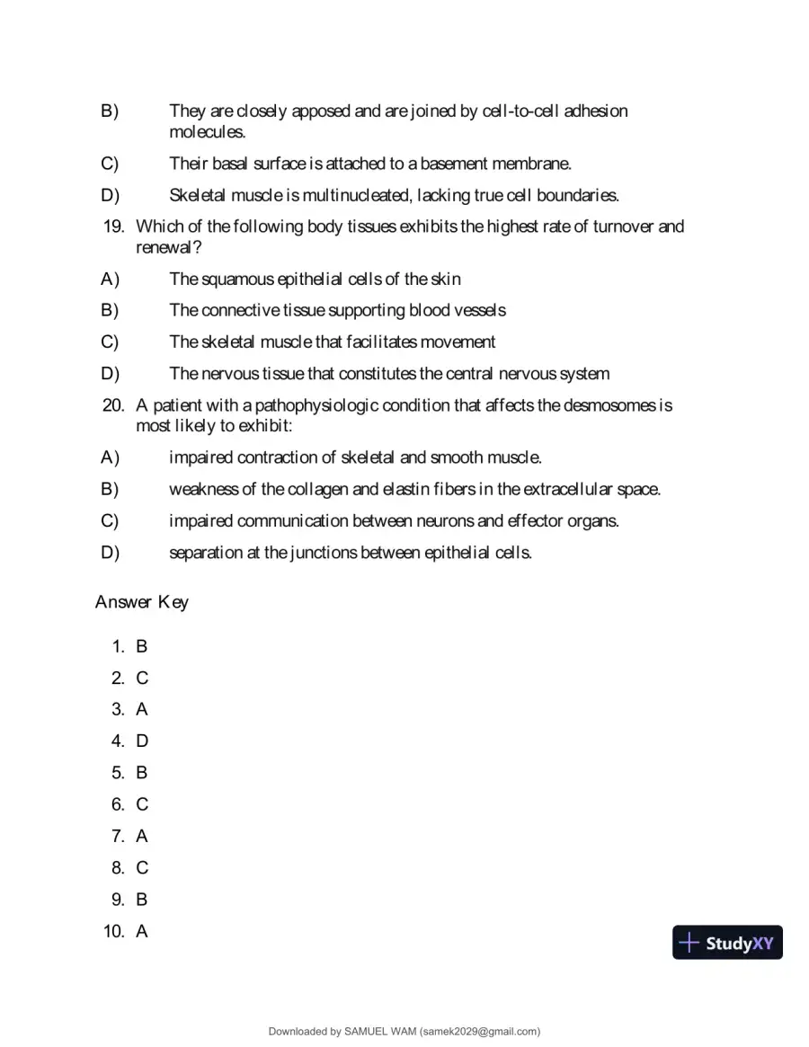 Test Bank for Applied Pathophysiology: A Conceptual Approach to the Mechanisms of Disease, 3rd Edition (Chapters 1-18), page 6