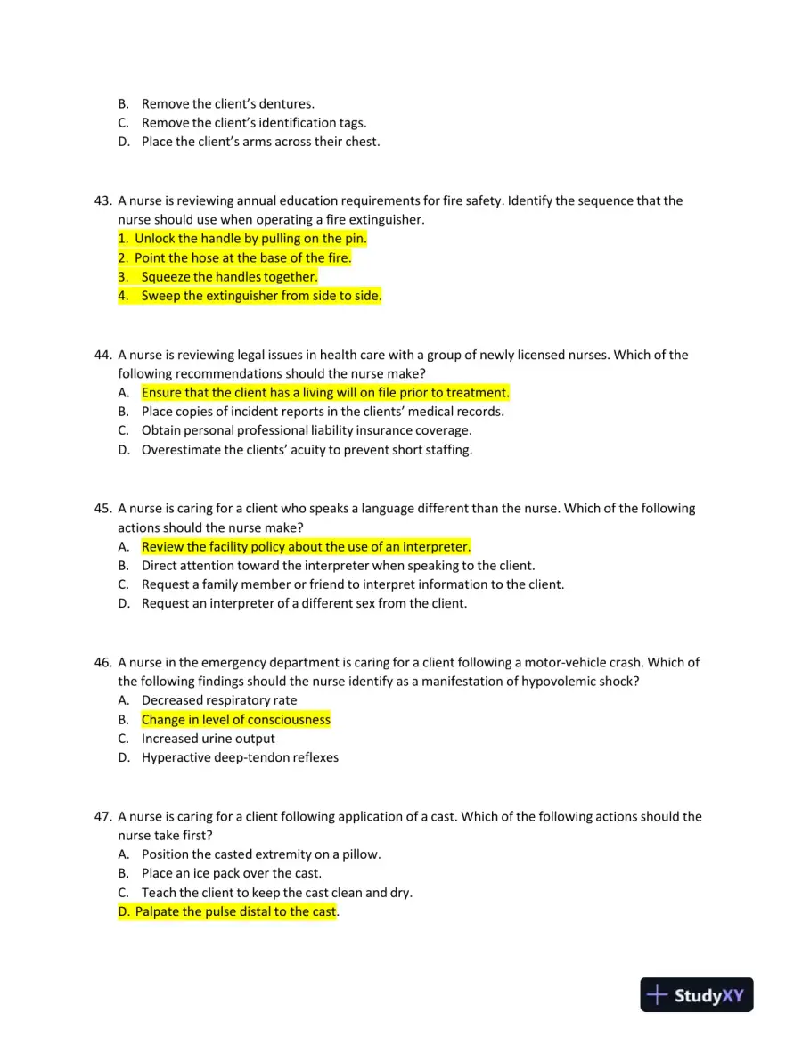 2019, 2023-2024 ATI RN Comp Predictor With Answers (177 Solved Questions), page 11