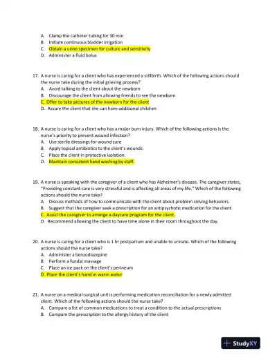 2019, 2023-2024 ATI RN Comp Predictor With Answers (177 Solved Questions) - Page 6 preview image