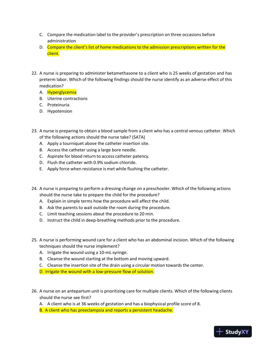 2019, 2023-2024 ATI RN Comp Predictor With Answers (177 Solved Questions), page 7