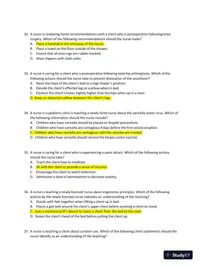 2019, 2023-2024 ATI RN Comp Predictor With Answers (177 Solved Questions) - Page 9 preview image