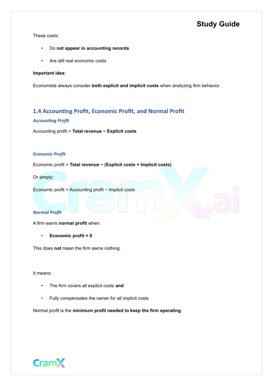 Economics - Theory of the Firm, page 2