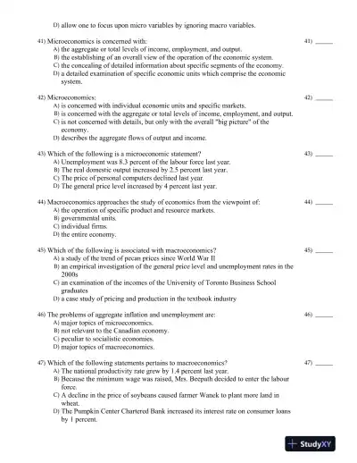 MACROECONOMICS, 14TH CANADIAN Edition Test Bank - Page 7 preview image
