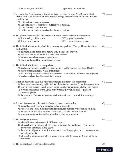 MACROECONOMICS, 14TH CANADIAN Edition Test Bank - Page 9 preview image