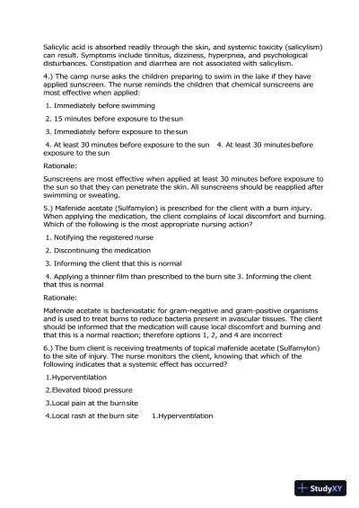 2020 HESI Pharmacology Version 1 With Answers (100 Solved Questions) - Page 3 preview image