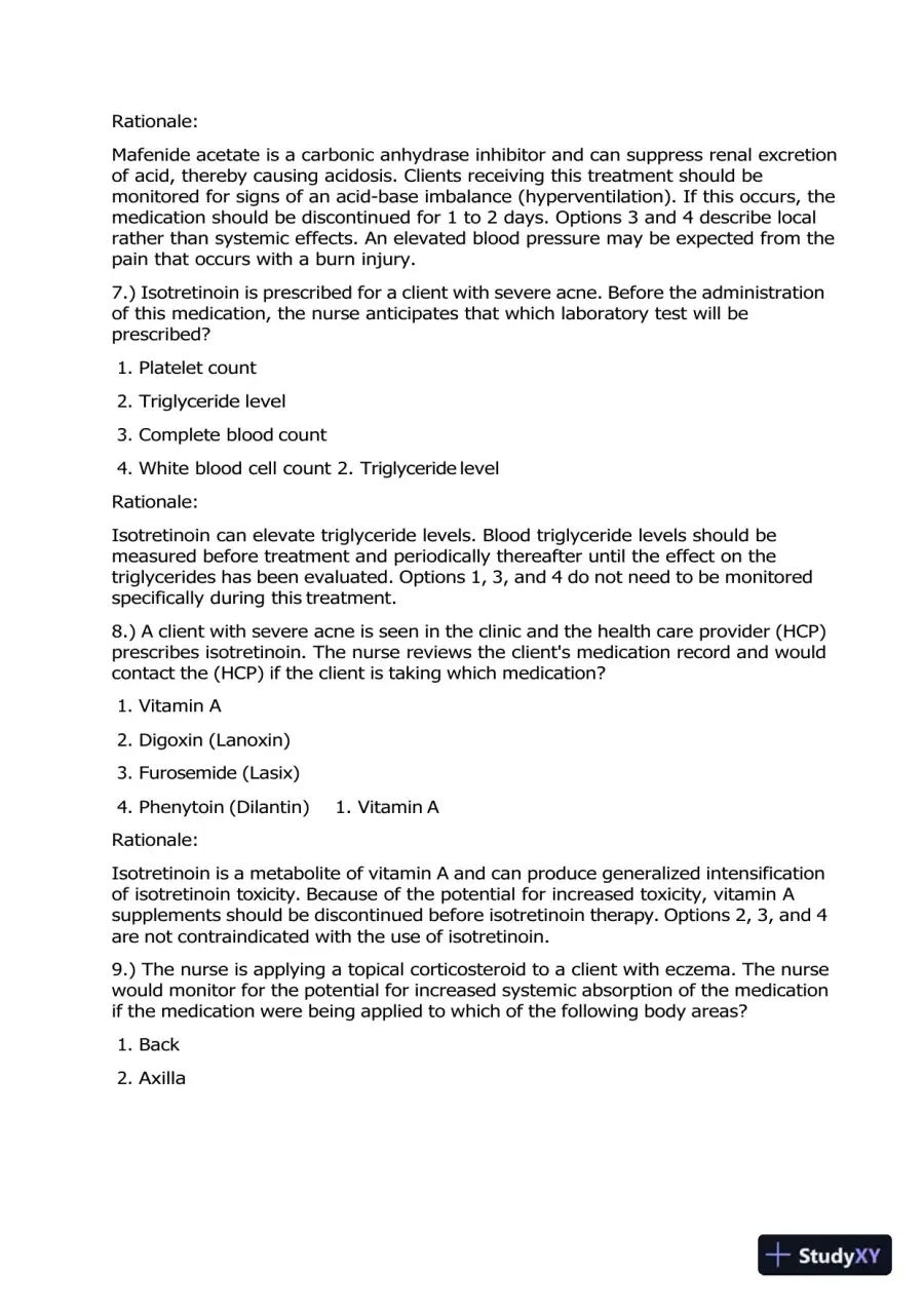 2020 HESI Pharmacology Version 1 With Answers (100 Solved Questions), page 4