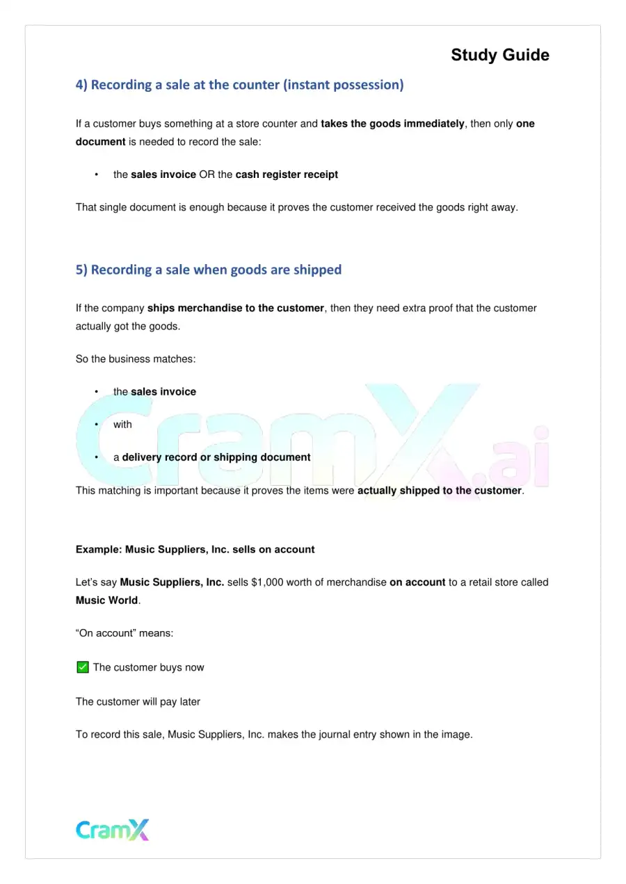 Accounting Principles I – Accounting for a Merchandising Company, page 2