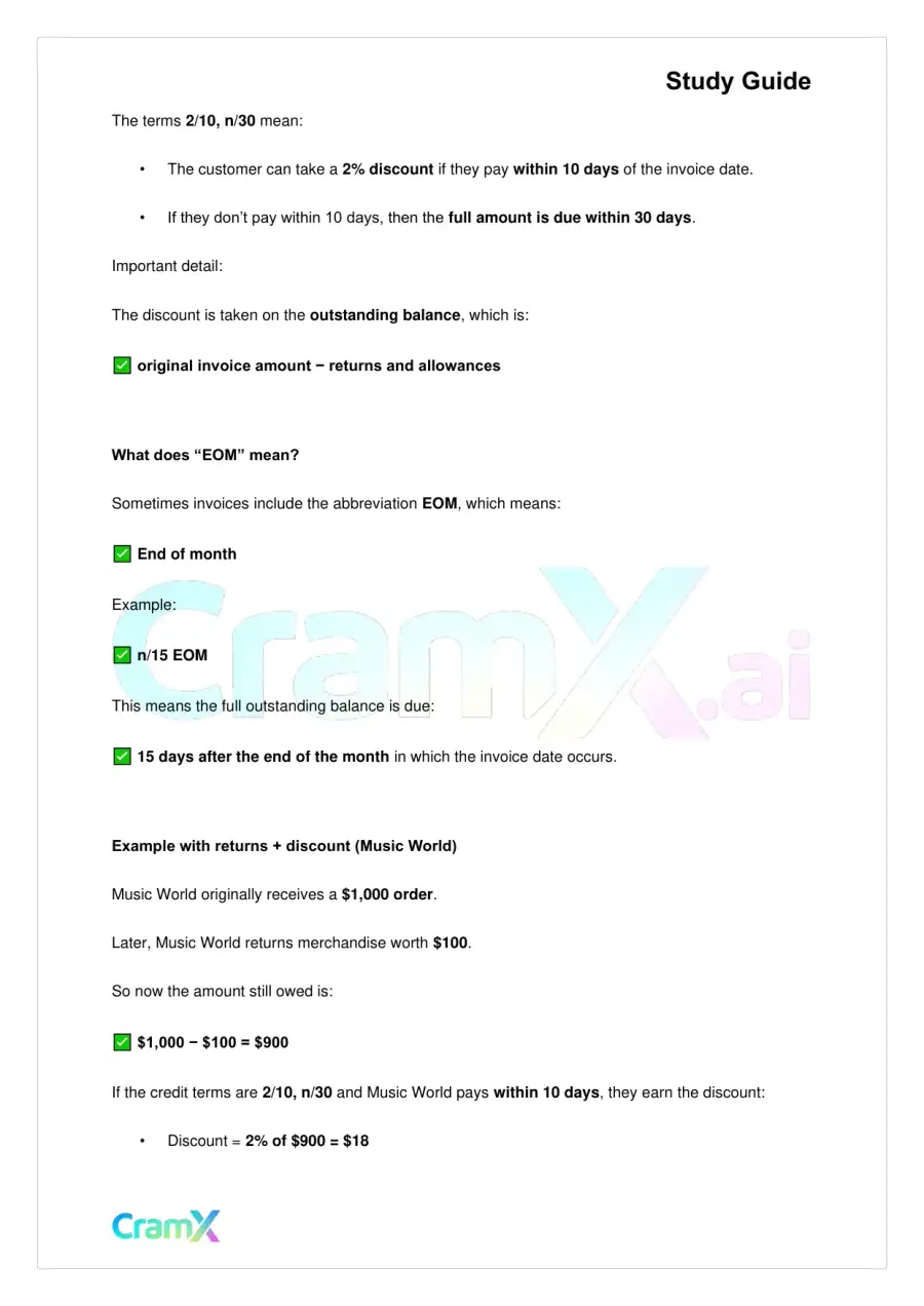 Accounting Principles I – Accounting for a Merchandising Company, page 7