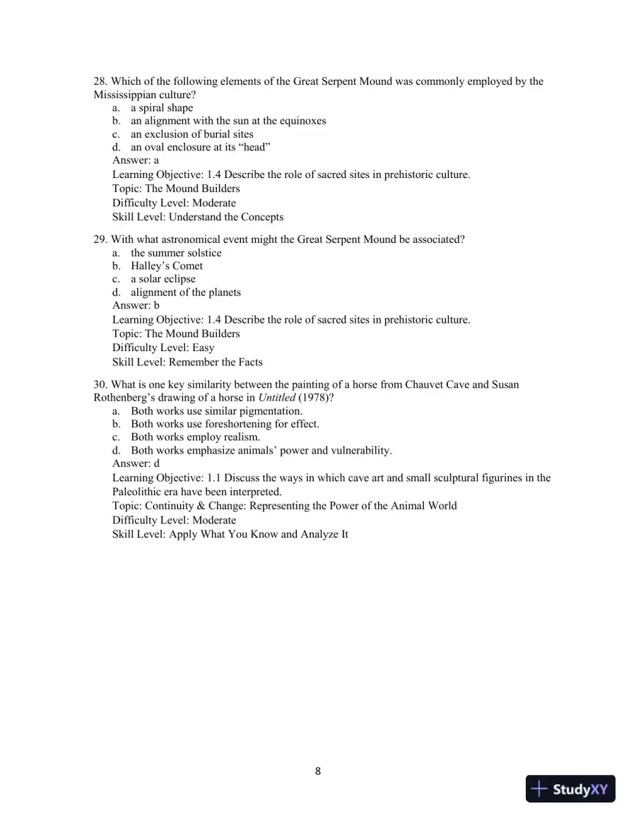 Test Bank For Humanities, The: Culture, Continuity, and Change, Volume 1, 4th Edition, page 11