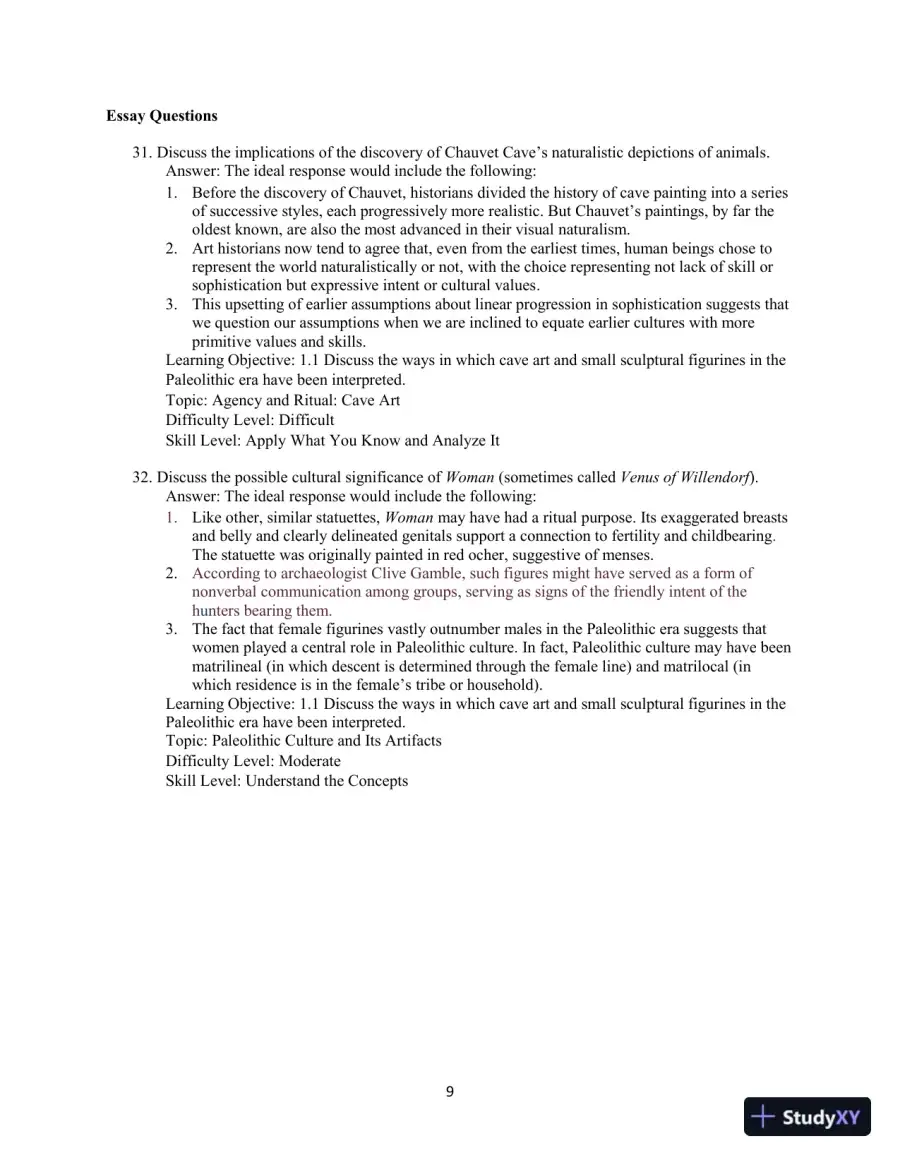 Test Bank For Humanities, The: Culture, Continuity, and Change, Volume 1, 4th Edition, page 12