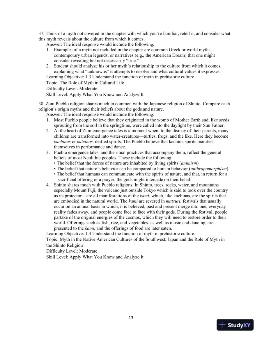 Test Bank For Humanities, The: Culture, Continuity, and Change, Volume 1, 4th Edition, page 16