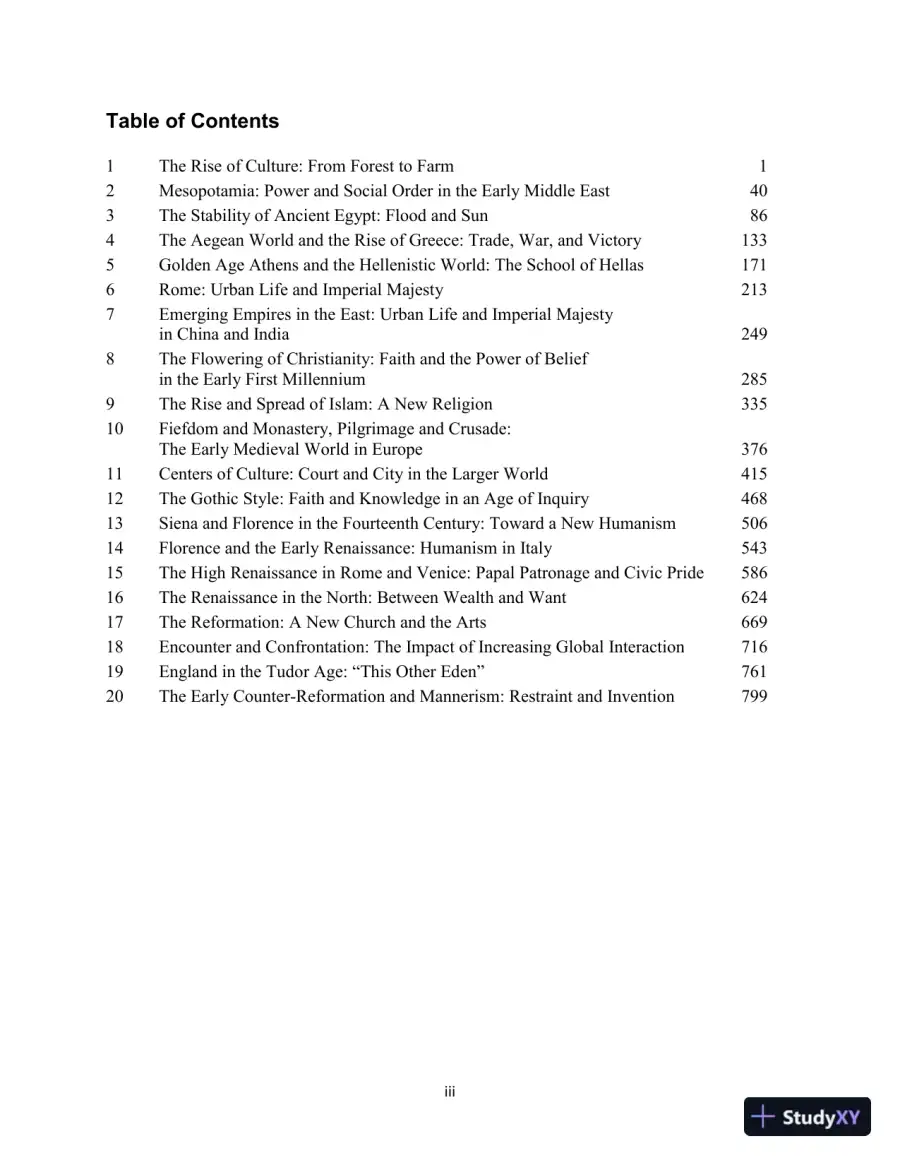 Test Bank For Humanities, The: Culture, Continuity, and Change, Volume 1, 4th Edition, page 3