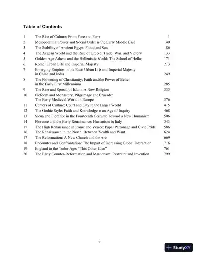 Test Bank For Humanities, The: Culture, Continuity, and Change, Volume 1, 4th Edition - Page 3 preview image