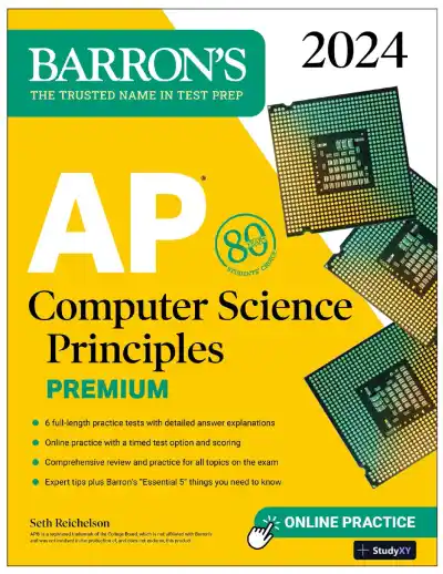 AP Computer Science Principles Premium, 2024: 6 Practice Tests + Comprehensive Review (2024) - Page 1 preview image