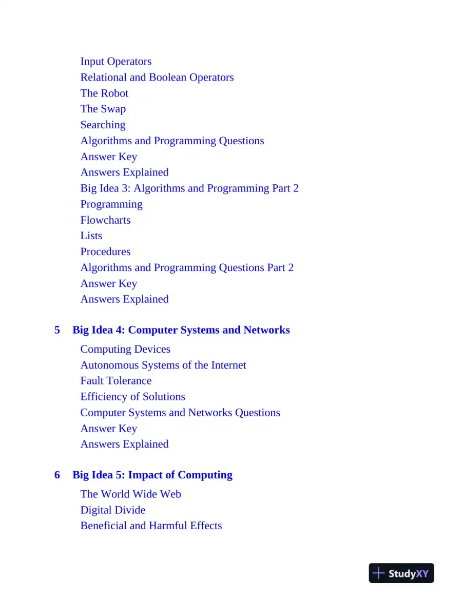 AP Computer Science Principles Premium, 2024: 6 Practice Tests + Comprehensive Review (2024), page 10