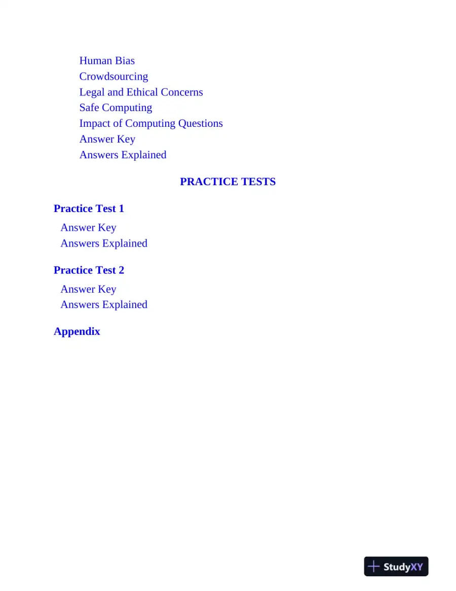 AP Computer Science Principles Premium, 2024: 6 Practice Tests + Comprehensive Review (2024), page 11