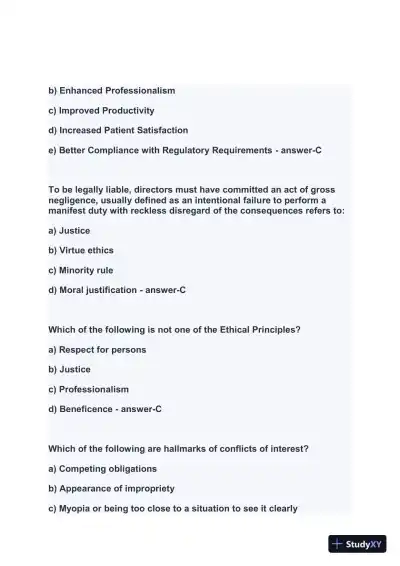 2024 FACHE Healthcare Assessment Week1 Exam With Answers (207 Solved Questions) - Page 16 preview image