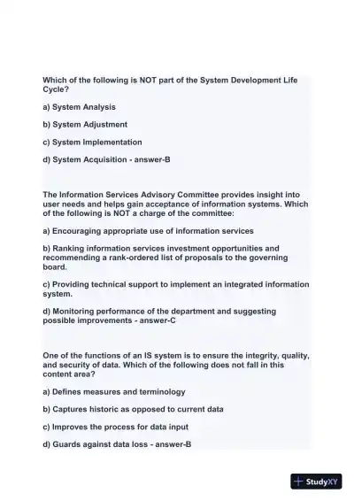 2024 FACHE Healthcare Assessment Week1 Exam With Answers (207 Solved Questions) - Page 5 preview image