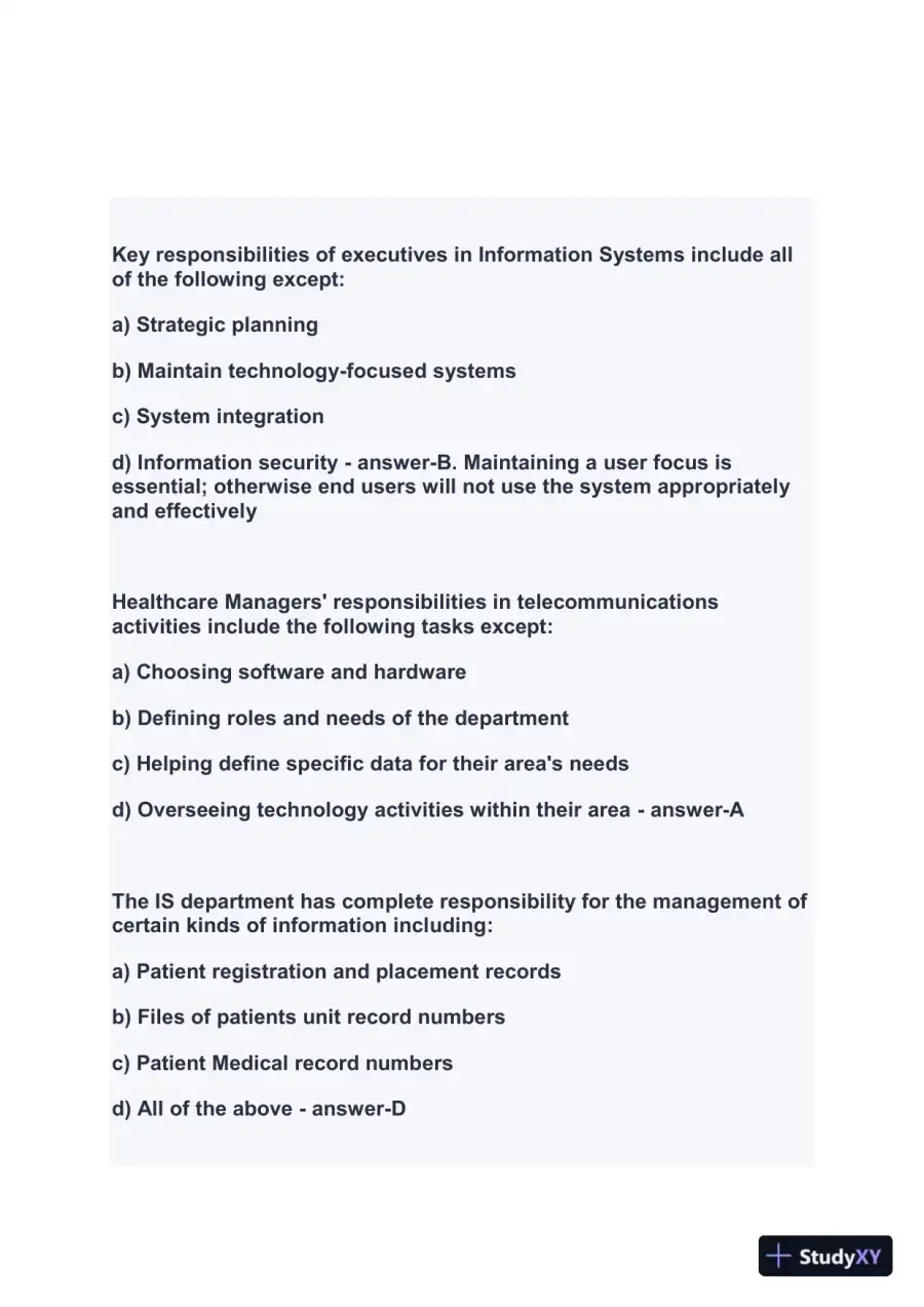 2024 FACHE Healthcare Assessment Week1 Exam With Answers (207 Solved Questions), page 9
