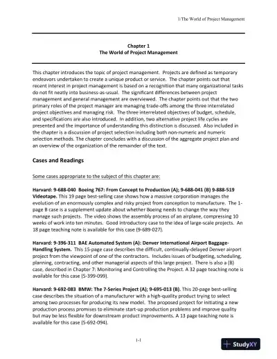 Project Management In Practice, Sixth Edition Solution Manual - Page 1 preview image