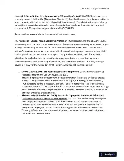 Project Management In Practice, Sixth Edition Solution Manual - Page 3 preview image