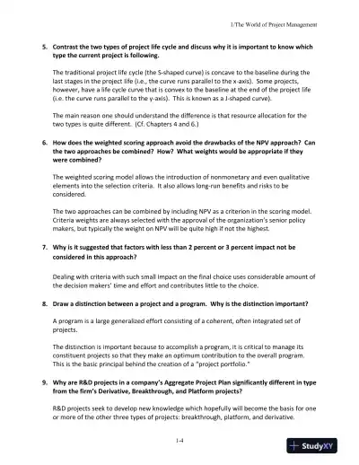 Project Management In Practice, Sixth Edition Solution Manual - Page 5 preview image