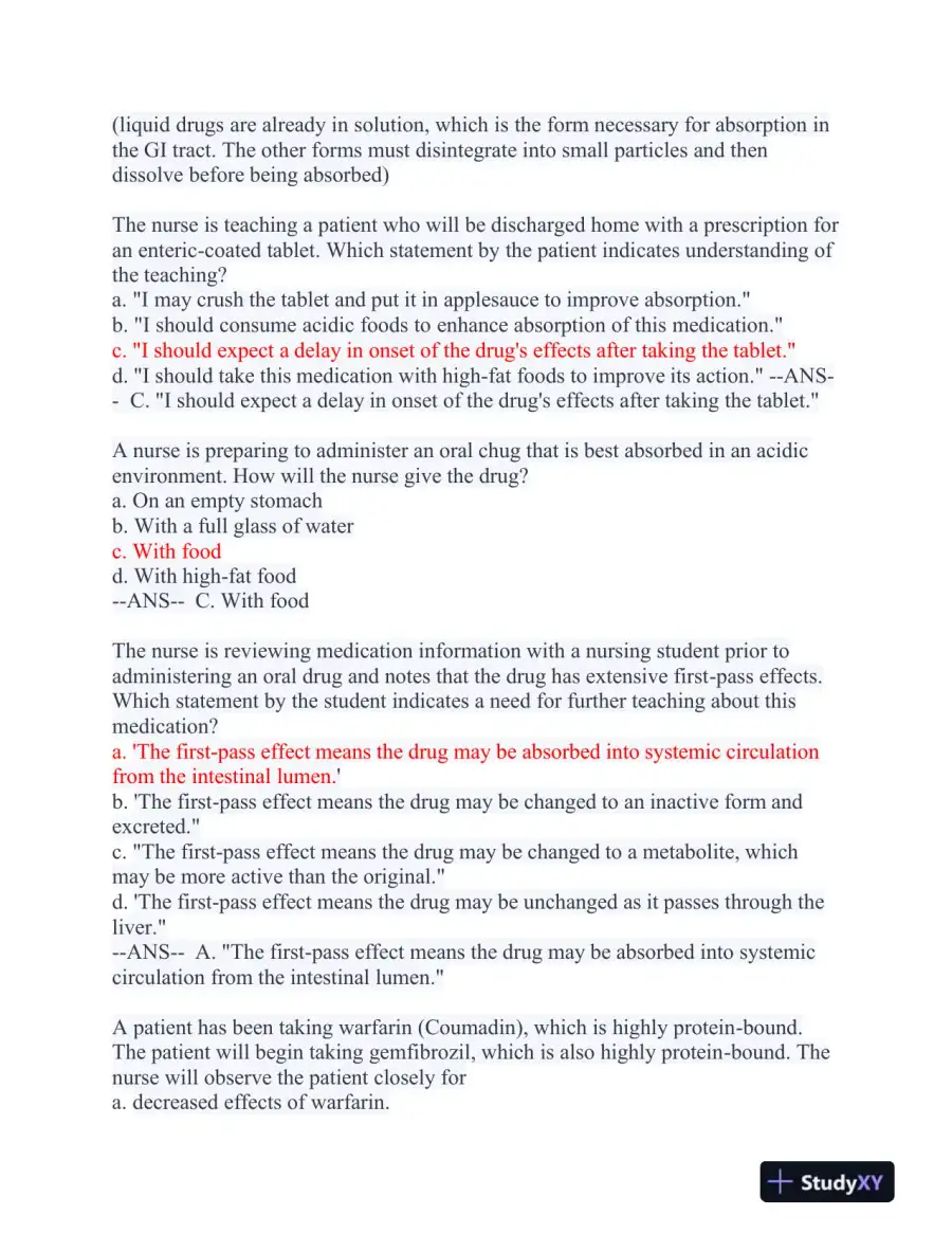 2023-2024 MSN571 Pharmacology Midterm Final Exam With Answers (258 Solved Questions), page 12