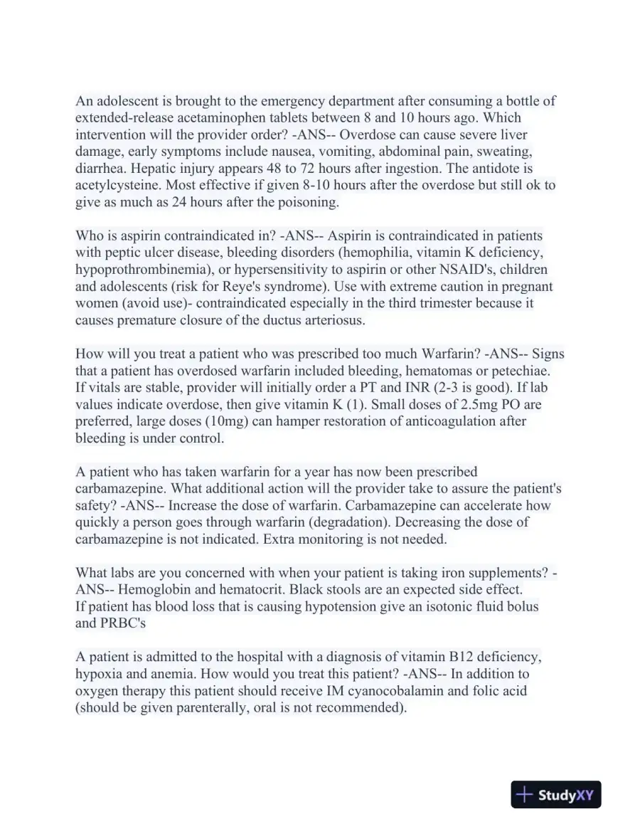 2023-2024 MSN571 Pharmacology Midterm Final Exam With Answers (258 Solved Questions), page 9
