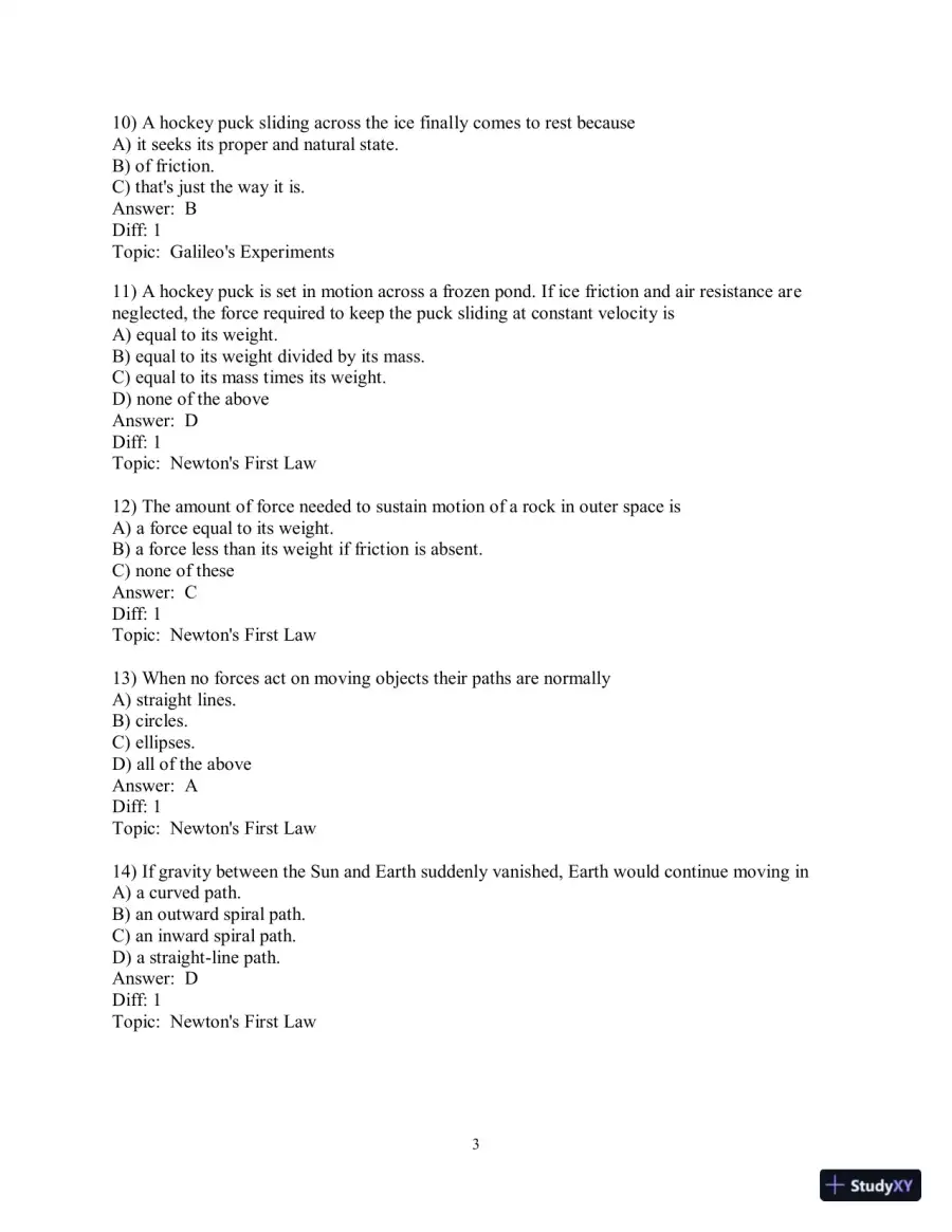 Test Bank for Conceptual Physics, 12th Edition, page 10