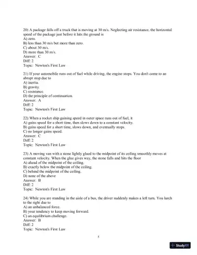 Test Bank for Conceptual Physics, 12th Edition - Page 12 preview image